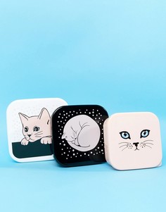 3 коробки для завтрака с котами Monki - Мульти