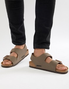 Сандалии из нубука Birkenstock Milano Birko-Flor - Коричневый