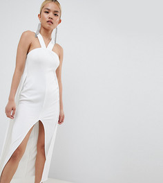 Платье макси с бретельками ASOS DESIGN Petite - Белый