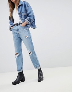 Укороченные джинсы с рваной отделкой Levis 501 - Синий Levis®