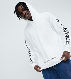 Oversize-худи белого цвета с логотипом Reclaimed Vintage inspired - Белый