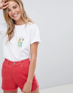 Футболка с принтом девушек ASOS Wear It Mean It - Белый