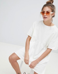 Белое платье-футболка из органического хлопка Pull&Bear - Белый