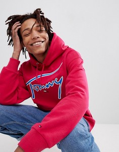 Ярко-розовый свободный худи с логотипом Tommy Jeans Capsule - Розовый