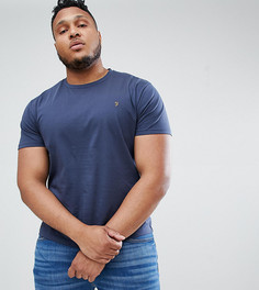 Темно-синяя футболка с логотипом Farah Farris - Темно-синий