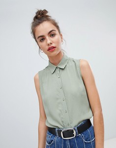 Блузка без рукавов Pull&bear - Зеленый