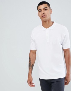 Белое поло с вышивкой Pull&Bear Join Life - Белый