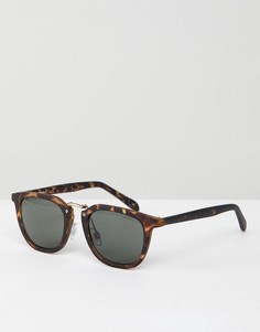 Квадратные солнцезащитные очки в черепаховой оправе Jeepers Peepers - Коричневый