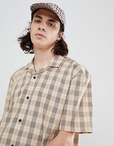 Свободная рубашка в клетку ASOS DESIGN - Коричневый
