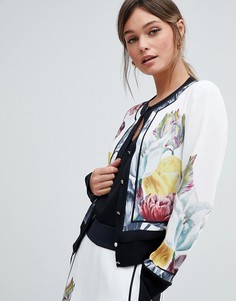 Топ на пуговицах с цветочным принтом Ted Baker - Мульти