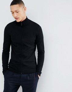 Черная обтягивающая спортивная куртка ASOS DESIGN - Черный