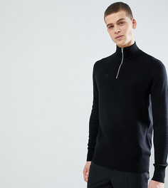 Черный джемпер средней плотности с молнией до груди ASOS DESIGN Tall - Черный