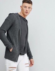 Серый кардиган с капюшоном Pull&Bear - Серый