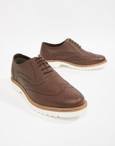 Светло-коричневые кожаные броги Ben Sherman - Рыжий