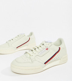 Светло-серые кроссовки с красными вставками в стиле 80-х adidas Originals Continental - Белый