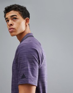 Фиолетовая фактурная футболка-поло в полоску adidas Golf DH6819 - Фиолетовый