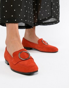 Замшевые лоферы с кольцом ASOS DESIGN Magnet - Красный