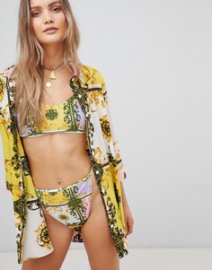Пастельная пляжная рубашка с принтом в стиле барокко ASOS DESIGN - Мульти