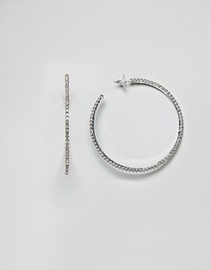 Серебристые серьги-кольца с камнями ASOS DESIGN - Золотой