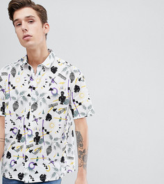 Белая oversize-рубашка с принтом ASOS DESIGN Tall - Белый