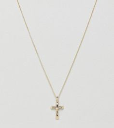 Серебряное ожерелье с крестиком и позолотой 14 карат Serge DeNimes - Золотой