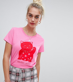 Свободная футболка с принтом Daisy Street - Розовый