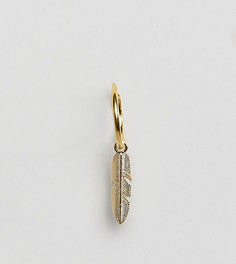 Серебряная серьга-кольцо с покрытием из 14-каратного золота Serge DeNimes - Золотой