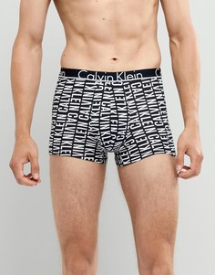 Хлопковые боксеры-брифы с логотипом Calvin Klein - Черный