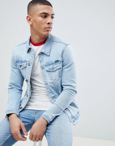 Голубая джинсовая куртка Pull&Bear - Синий