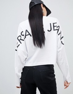 Лонгслив с логотипом Versace Jeans - Белый