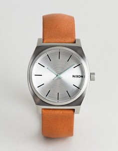 Наручные часы со светло-коричневым кожаным ремешком Nixon A045 Time Teller - Рыжий
