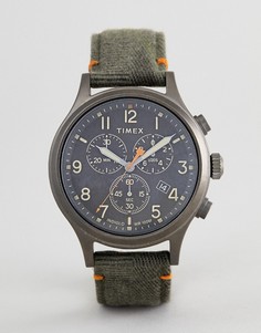 Часы с хронографом и ремешком оливкового цвета Timex TW2R60200 Expedition - Зеленый