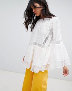 Хлопковый oversize-топ ASOS DESIGN - Кремовый