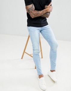 Светлые эластичные джинсы скинни River Island - Синий