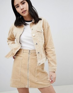 Вельветовая куртка Monki - Бежевый