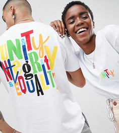 Футболка с принтом на спине ASOS DESIGN x glaad - Белый