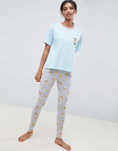 Пижамный комплект с леггинсами ASOS DESIGN Gudetama Current Mood - Мульти