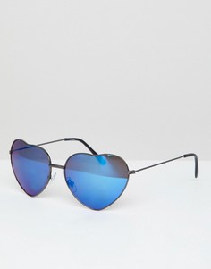 Солнцезащитные очки с оправой в форме сердец Jeepers Peepers - Серый