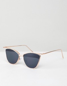 Серебристые квадратные солнцезащитные очки Jeepers Peepers - Серебряный