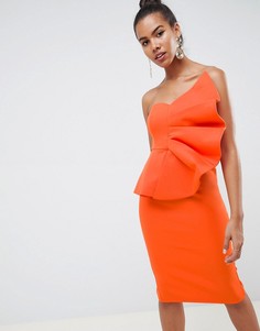 Платье-бандо миди ASOS DESIGN - Оранжевый