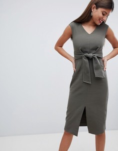 Платье с поясом Closet London - Зеленый