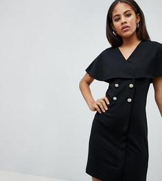 Платье мини с пуговицами ASOS DESIGN Tall - Черный