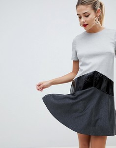 Платье мини с асимметричным краем ASOS DESIGN - Мульти
