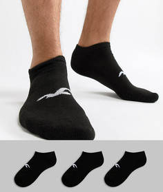 3 пары черных носков с логотипом Hollister - Черный