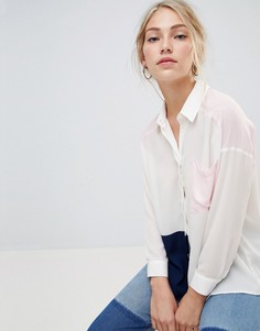 Oversize-рубашка в стиле колор блок ASOS DESIGN - Мульти