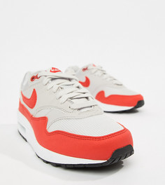 Красно-серые кроссовки Nike Air Max 1 - Красный