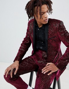 Приталенный пиджак-смокинг с пайетками ASOS EDITION - Красный