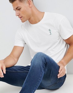 Футболка с вышитым кактусом Jack & Jones Originals - Белый