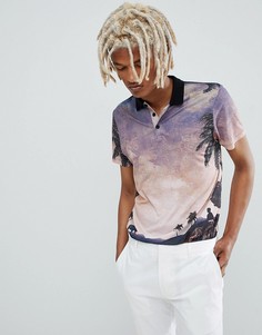 Поло с принтом ASOS DESIGN - Мульти