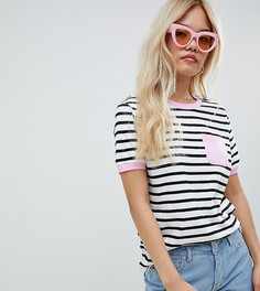 Футболка с карманом и контрастная отделка ASOS DESIGN Petite - Мульти